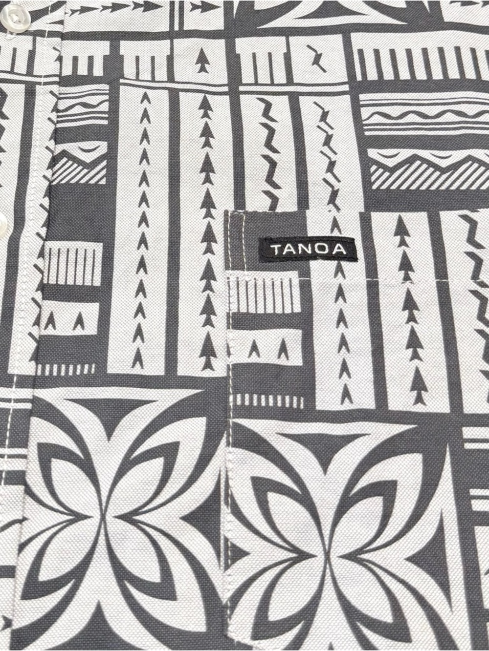 Tanoa Hawaiian Long Sleeve Shirt Mens 6XL Tapa Tribal Polynesian Alohawear - Picture 2 of 10